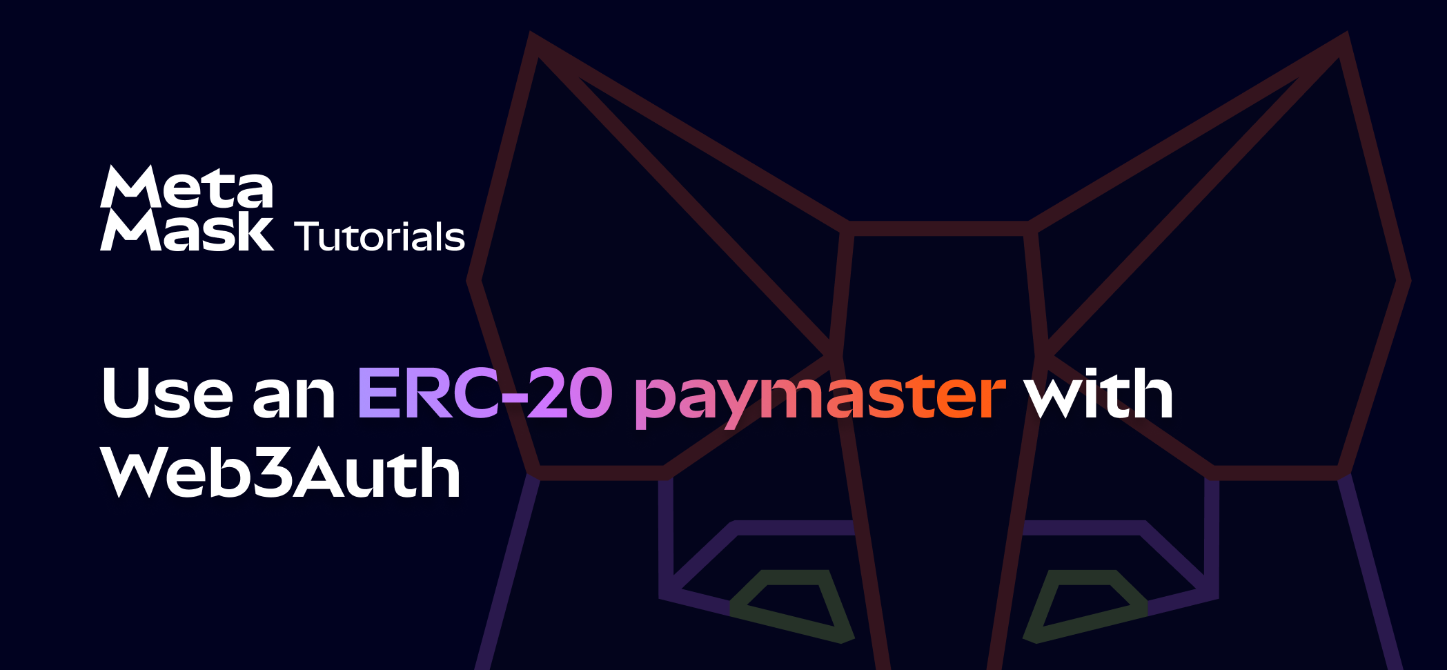 Use an ERC-20 paymaster with Web3Auth